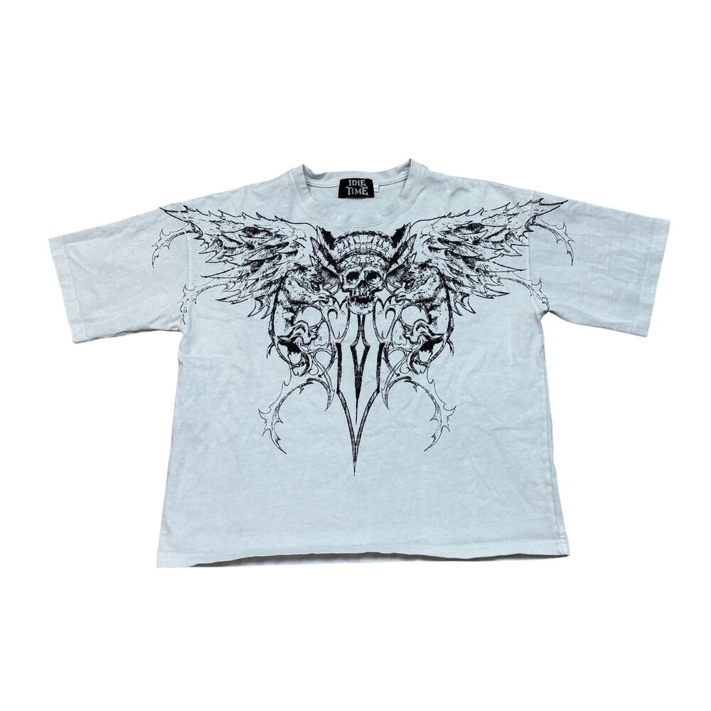 Y2K Grunge Style Idle Time Boxy T Shirt Men's Large